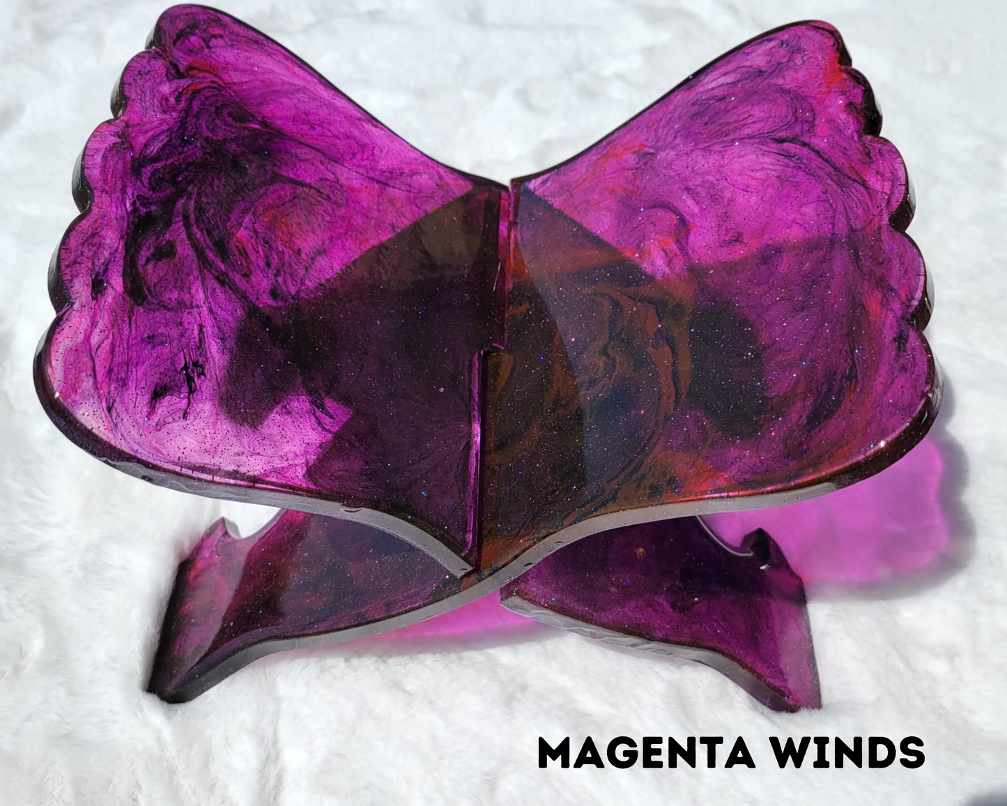 Magenta Winds - Swirls of Magenta Book holder, Quran Holder, Office Shelf Book Stands, Rihaal, Modern Book Holders, Trendy Home Decor